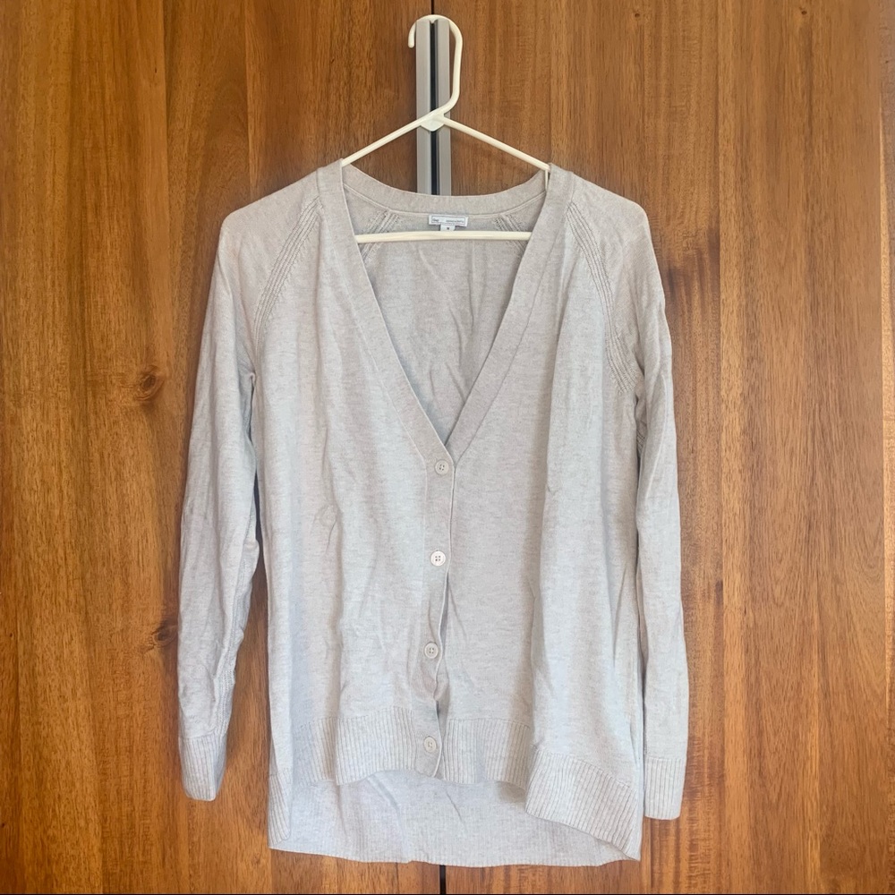 wool oatmeal cardigan